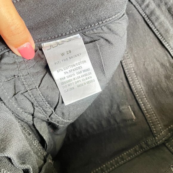 Joe's Jeans The Skinny Coated Black Skinny Jeans TD89705252 Mid Rise Size 29‎ - Picture 8 of 9